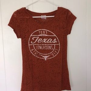 Orange see through Texas Longhorn shirt